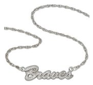 Atlanta Braves Name Plate Necklace W  Chain