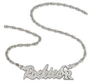 Colorado Rockies Name Plate Necklace W  Chain