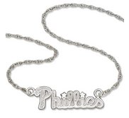 Philadelphia Phillies Name Plate Necklace W  Chain