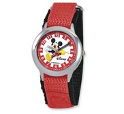 Mickey Mouse 7  Nylon Band With Velcro Closure