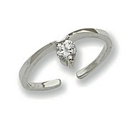 Sterling Silver CZ Toe Ring