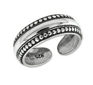 Sterling Silver Antiqued Toe Ring