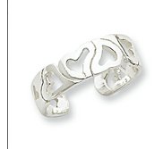 Sterling Silver Heart Toe Ring