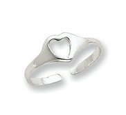 Sterling Silver Heart Toe Ring