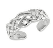 Sterling Silver Celtic Weave Toe Ring