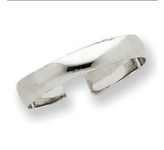 14k White Gold Toe Ring