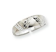 14k White Gold Fancy Toe Ring