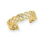 14k Yellow Gold Celtic Knot Toe Ring