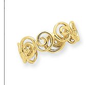 14k Yellow Gold Scroll Toe Ring