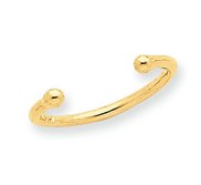 14k Yellow Gold Bead Toe Ring