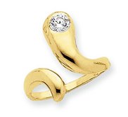 14k Yellow Gold CZ Toe Ring