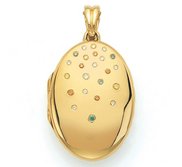 Victor Mayer 18K Gold Diamond Locket With Assorted Gems