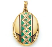 Victor Mayer 18K Gold Diamond Locket