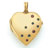 Victor Mayer 18K Gold Diamond Locket With Assorted Gems