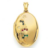 Victor Mayer 18K Gold Diamond Locket With Assorted Gems