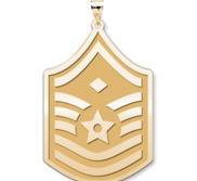 Unites States Air Force Master Sergeant  note Diamond  Pendant