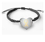 Sterling Silver   Support The Cure  Childhood Cancer Bracelet