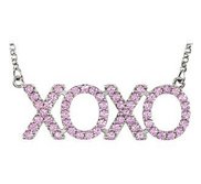 XOXO CZ Pink Pendant