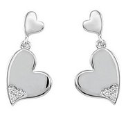 Diamond Heart Earrings