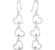 Diamond Heart Design Earrings