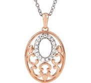 Diamond Oval Pendant