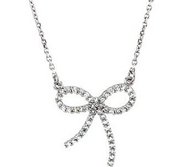 Diamond Bow Necklace