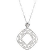 Sterling Silver Diamond Pendant