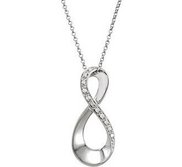 White Gold Diamond Infinity Pendant