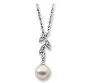 Freshwater Cultured Pearl and Diamond Pendant