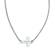 Faith Small Sideways Cross Necklace