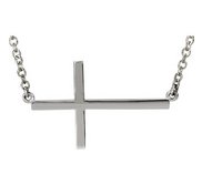 Sideways Cross Necklace