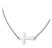 Sideways Cross Necklace