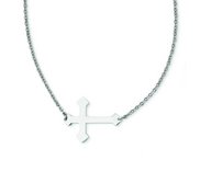 Sideways Cross Necklace