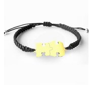 14K Solid Gold Autism Awareness Bracelet