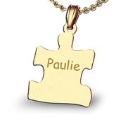 Personalized Family Single Puzzle Piece Pendant