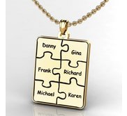 Personalized Family Six Piece Jigsaw Puzzle Pendant