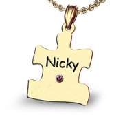 Personalized Family Single Puzzle Piece Pendant