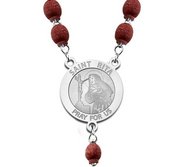 Sterling Silver Saint Rita Rosary Beads  EXCLUSIVE 