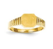 14K Gold Boy s Square Signet Ring