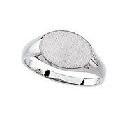 Sterling Silver Boy s Oval Signet Ring