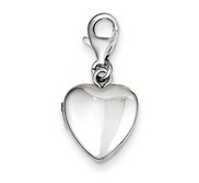 Sterling Silver Heart Locket w  Lobster Claw