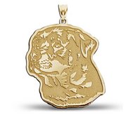 Rottweiler Dog Portrait Charm or Pendant