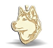 Siberian Husky Dog Portrait Charm or Pendant