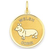 Welsh Corgi Disc Charm or Pendant