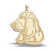 Basset Hound Dog Portrait Charm or Pendant