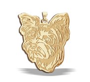 Yorkshire Terrier Dog Portrait Charm or Pendant