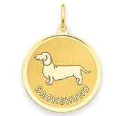 Dachshund Disc Charm or Pendant