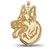 German Shepherd Dog Portrait Charm or Pendant