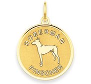 Doberman Pinscher Disc Charm or Pendant