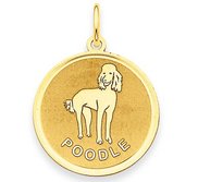 Poodle Disc Charm or Pendant